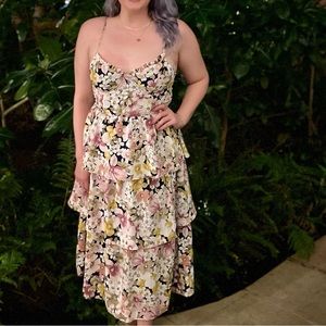 Lulu’s Floral MIDI Length Dress
